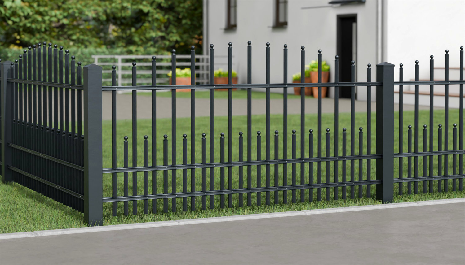 Tuinafscheiding aluminium Palissades DPP Classic, OB