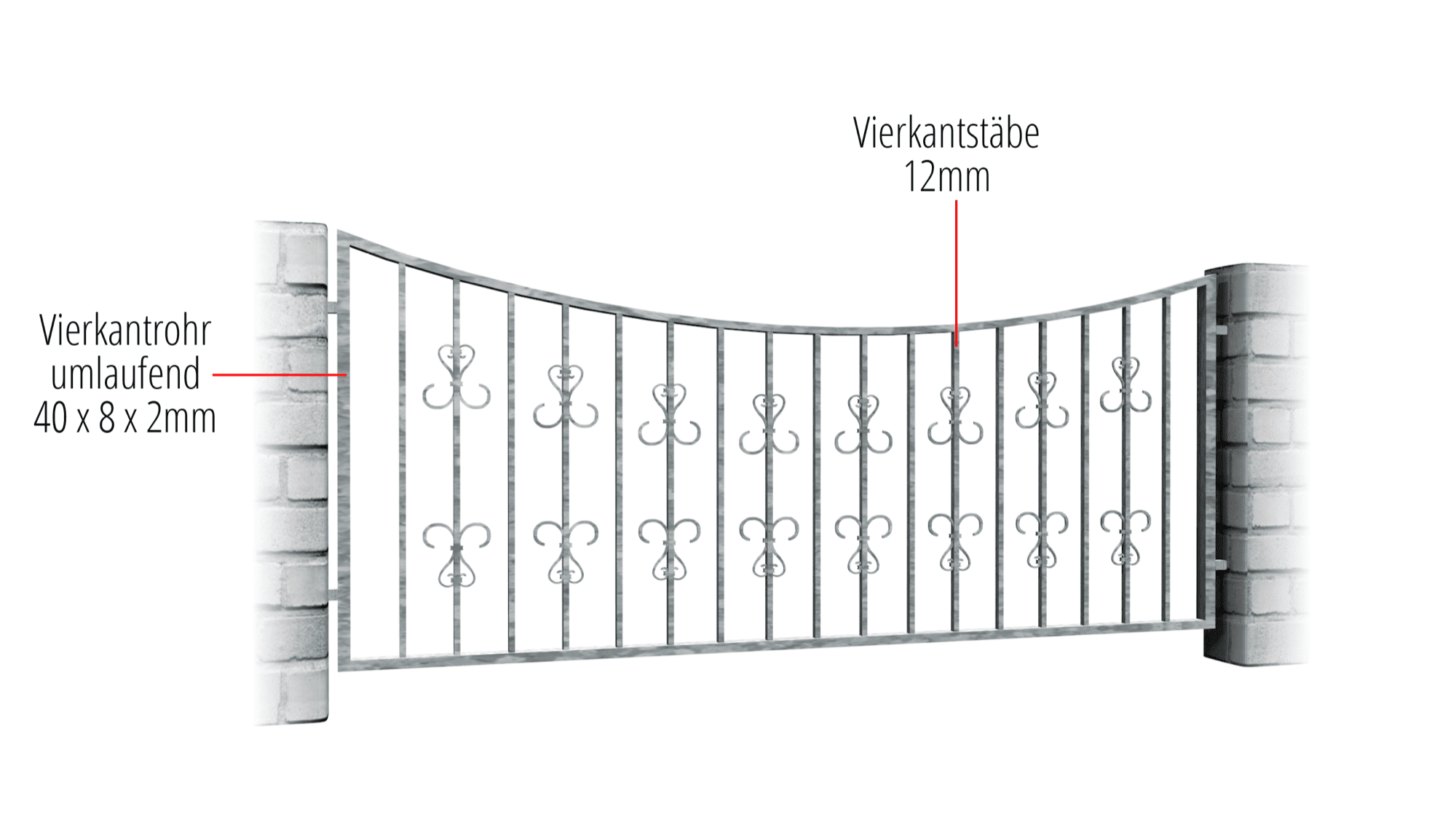 Tuinafscheiding verzinkt scroll 2, UB