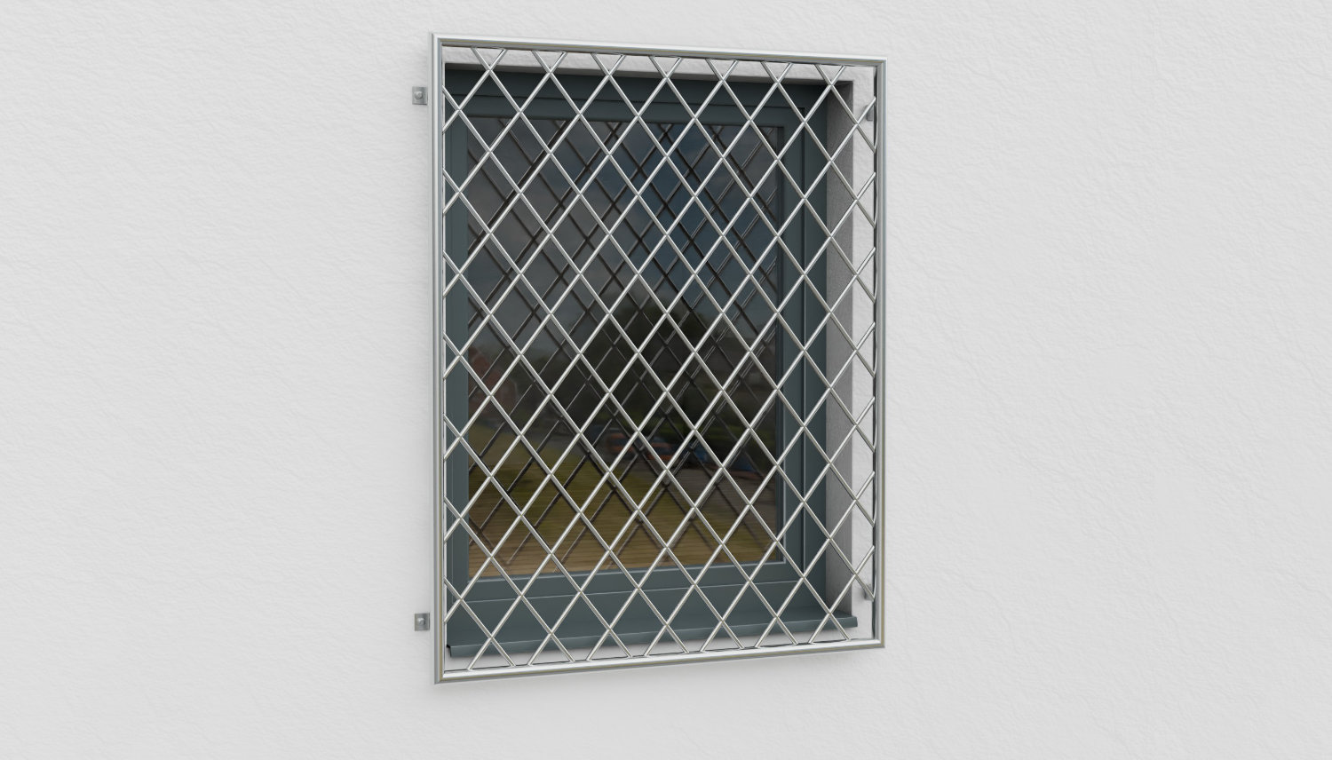 Traliewerk Roestvrij Staal Ruit Ronde Bar