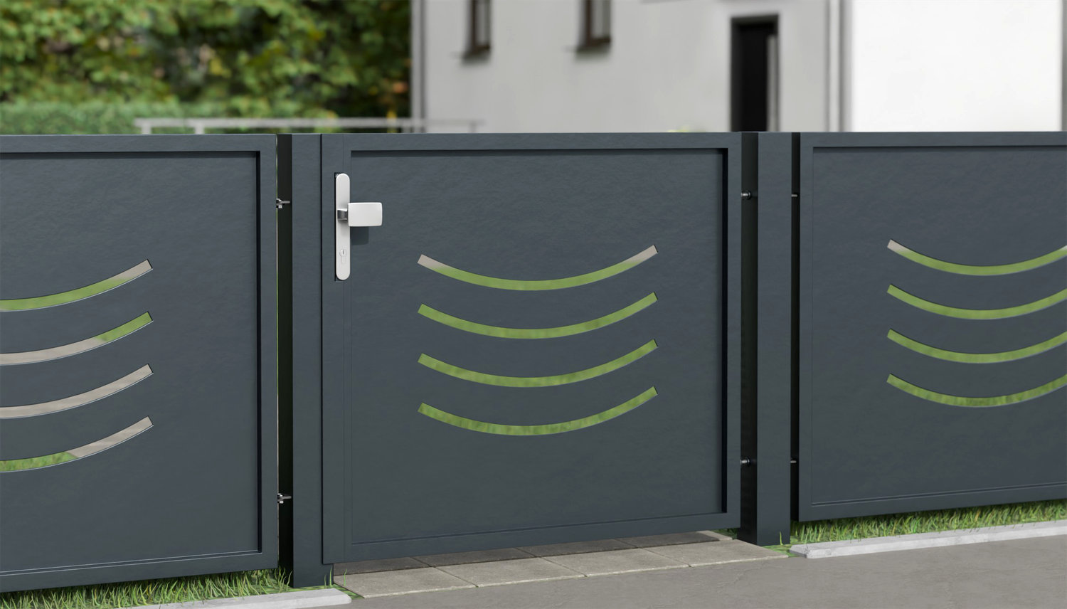 Tuindeur aluminium 1-vleugelig privacyscherm SN, GE