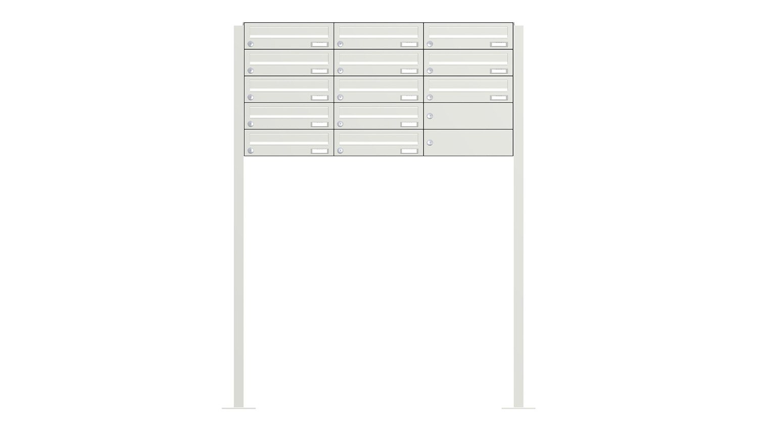 Briefkastenanlage | Freistehend | 13-fach | Waagerecht | Farbe