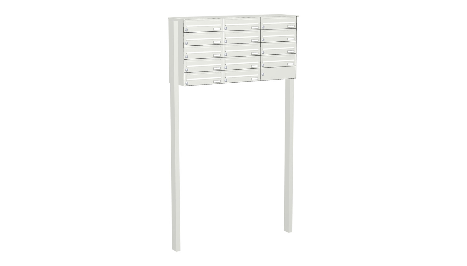 Briefkastenanlage | Freistehend | 14-fach | Waagerecht | Farbe