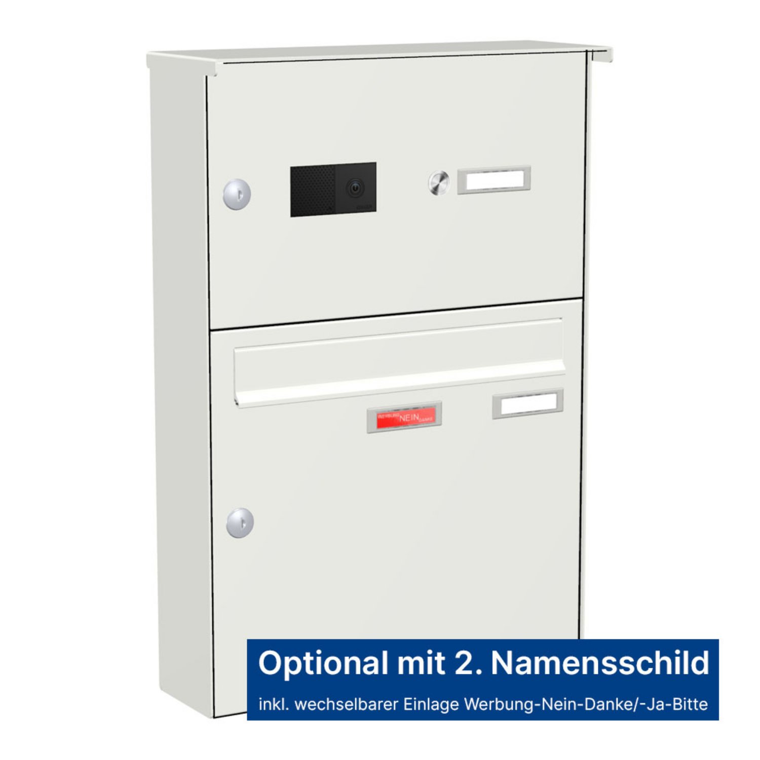 Briefkastenanlage | Aufputz | 1-fach | Senkrecht | Audio | Video | Farbe