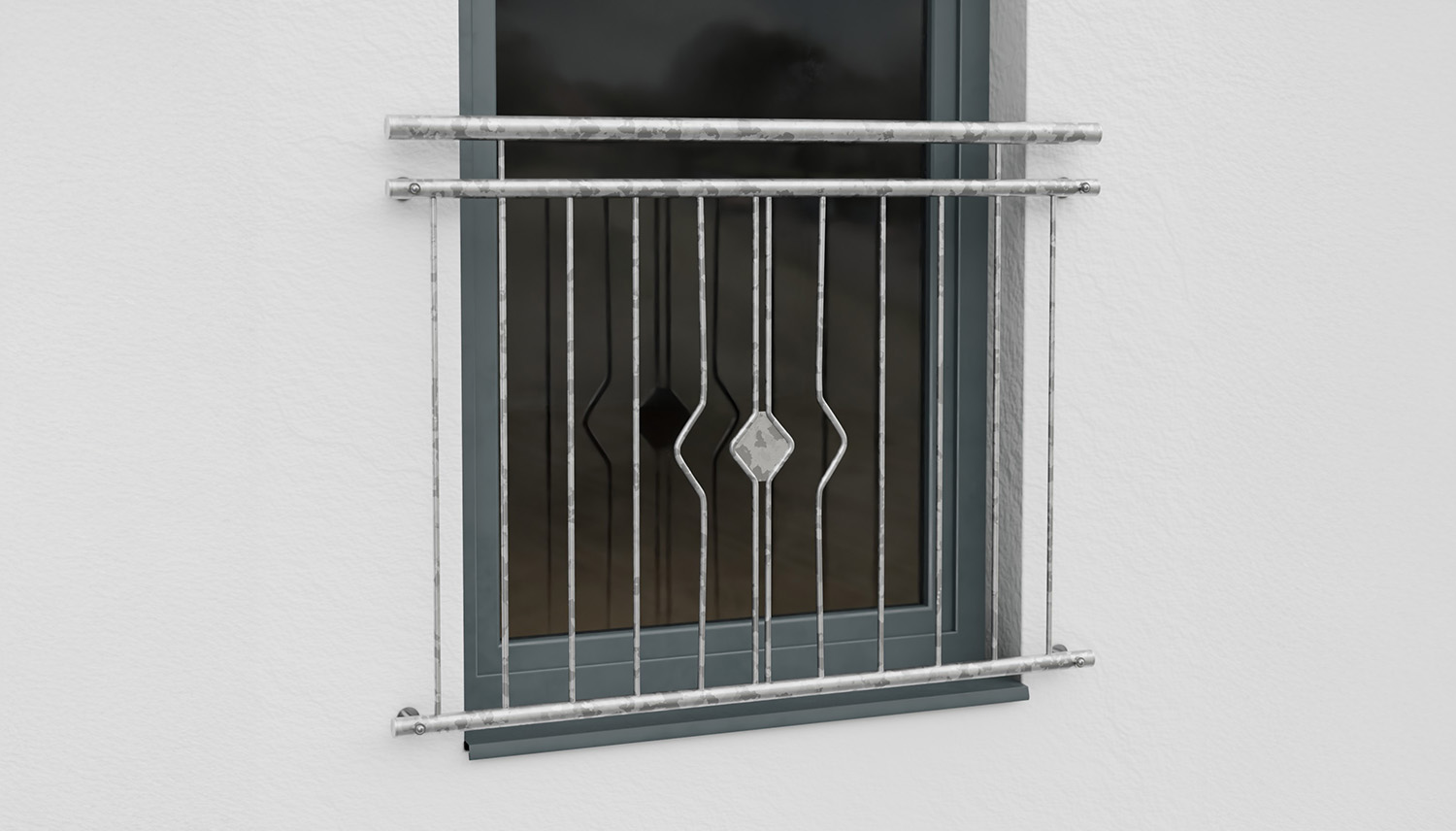 Frans balkon verzinkt Rhombus Ornament 