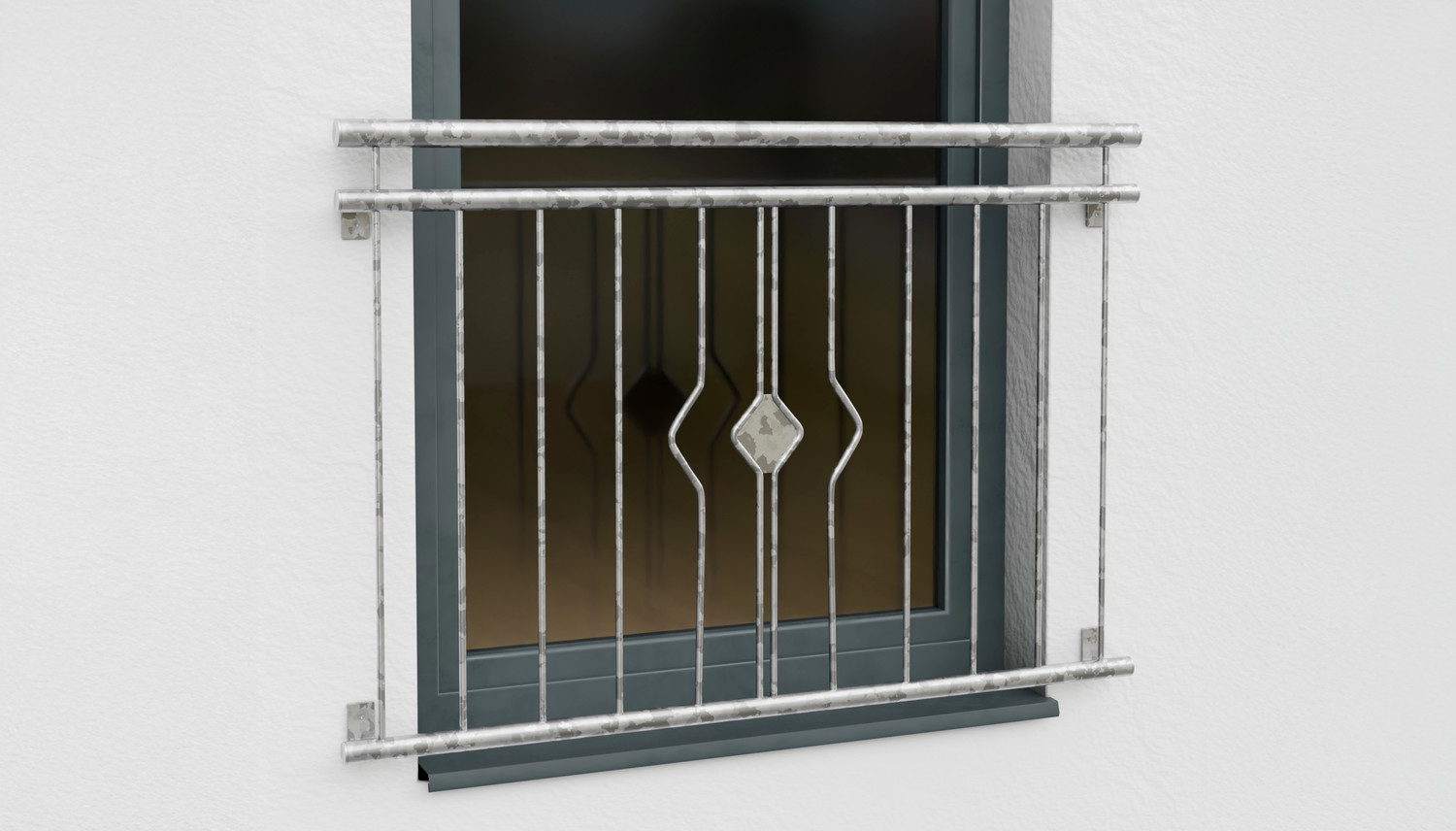 Frans balkon verzinkt Rhombus Ornament 