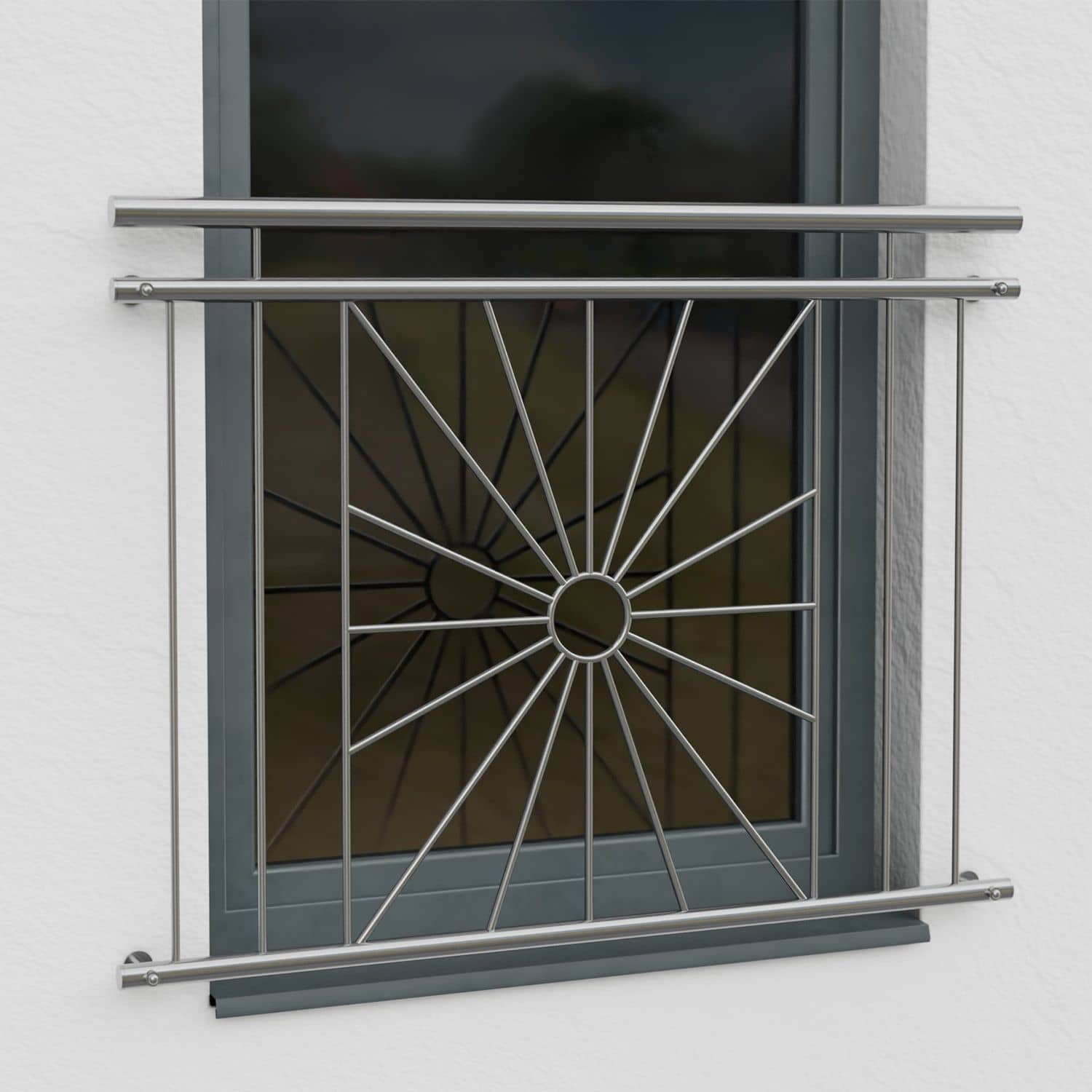 Frans Balkon roestvrijstalen Zonnecirkel 