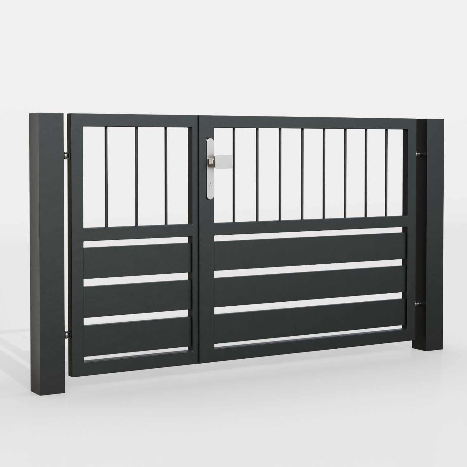 Tuindeur aluminium 2-vleugelig privacyscherm KSV 1, GE