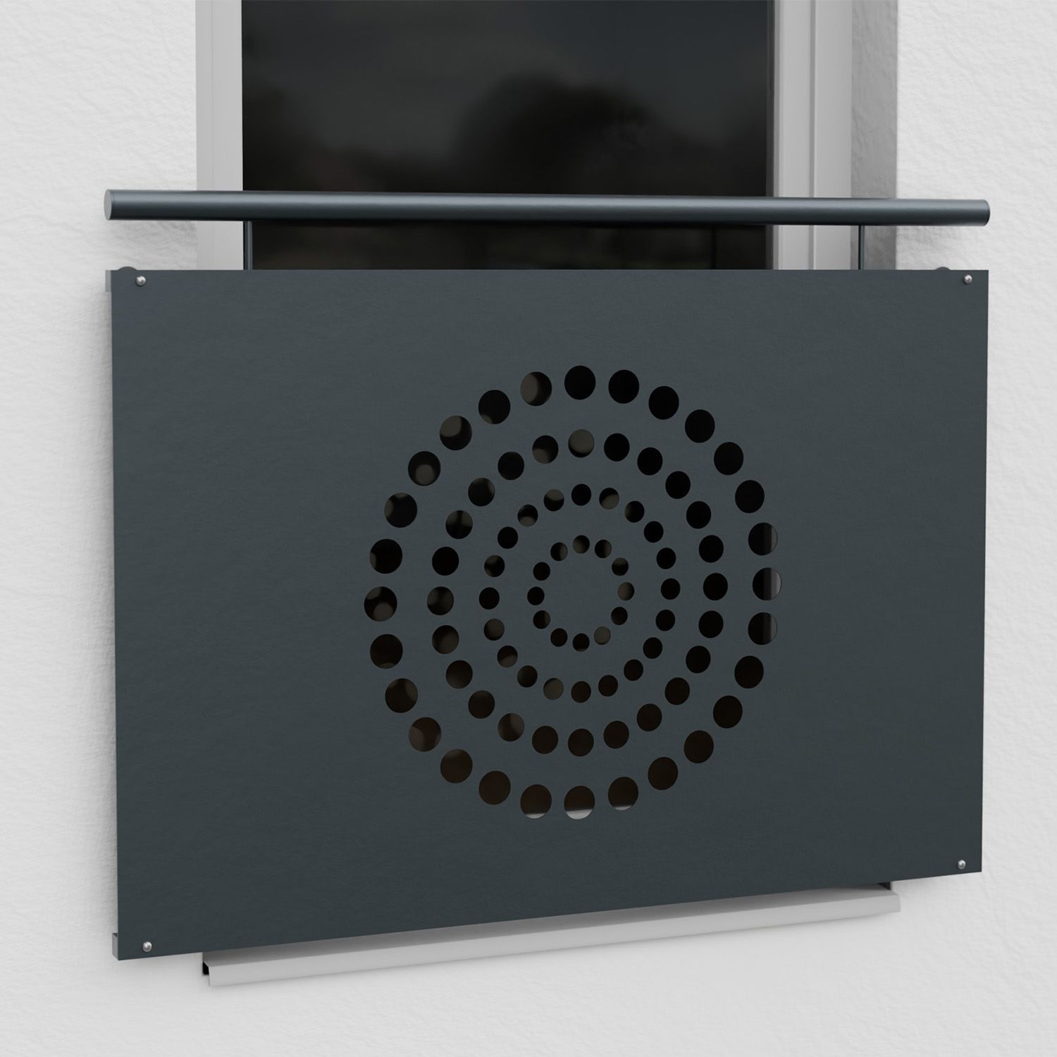 Frans balkon verzinkt designblad cirkelvormige ringen