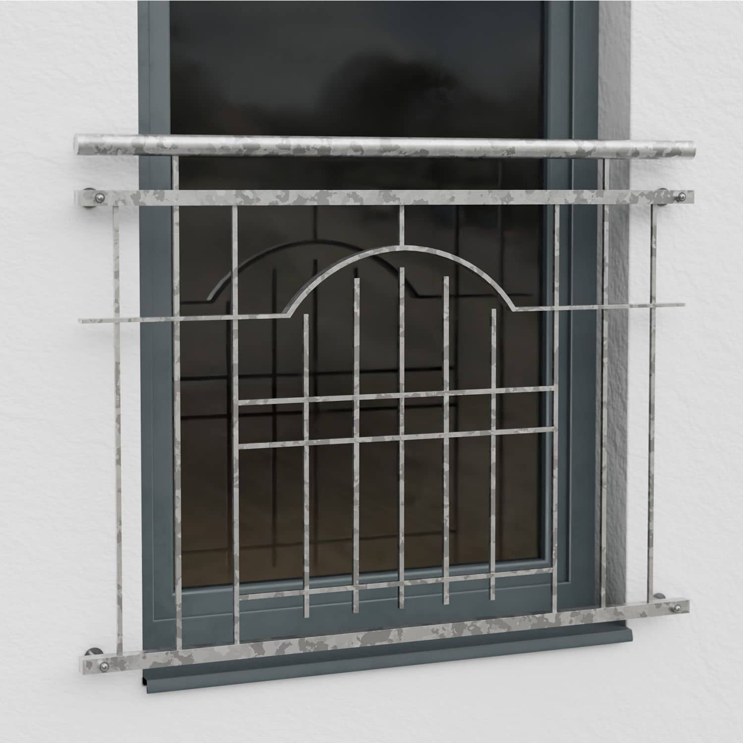 Frans balkon verzinkt Modern III Ornament 