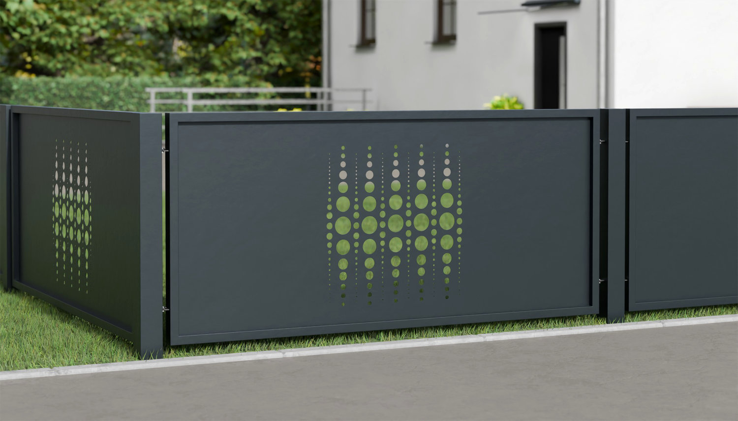 Tuinafscheiding aluminium laser gesneden ontwerp PE
