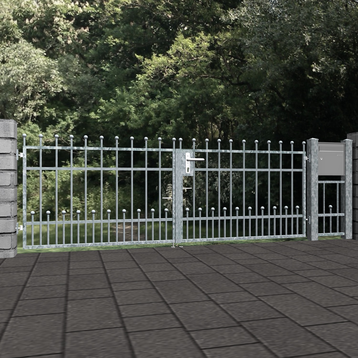 Tuinpoort verzinkt 2-vleugelig Bonn, GE, BK