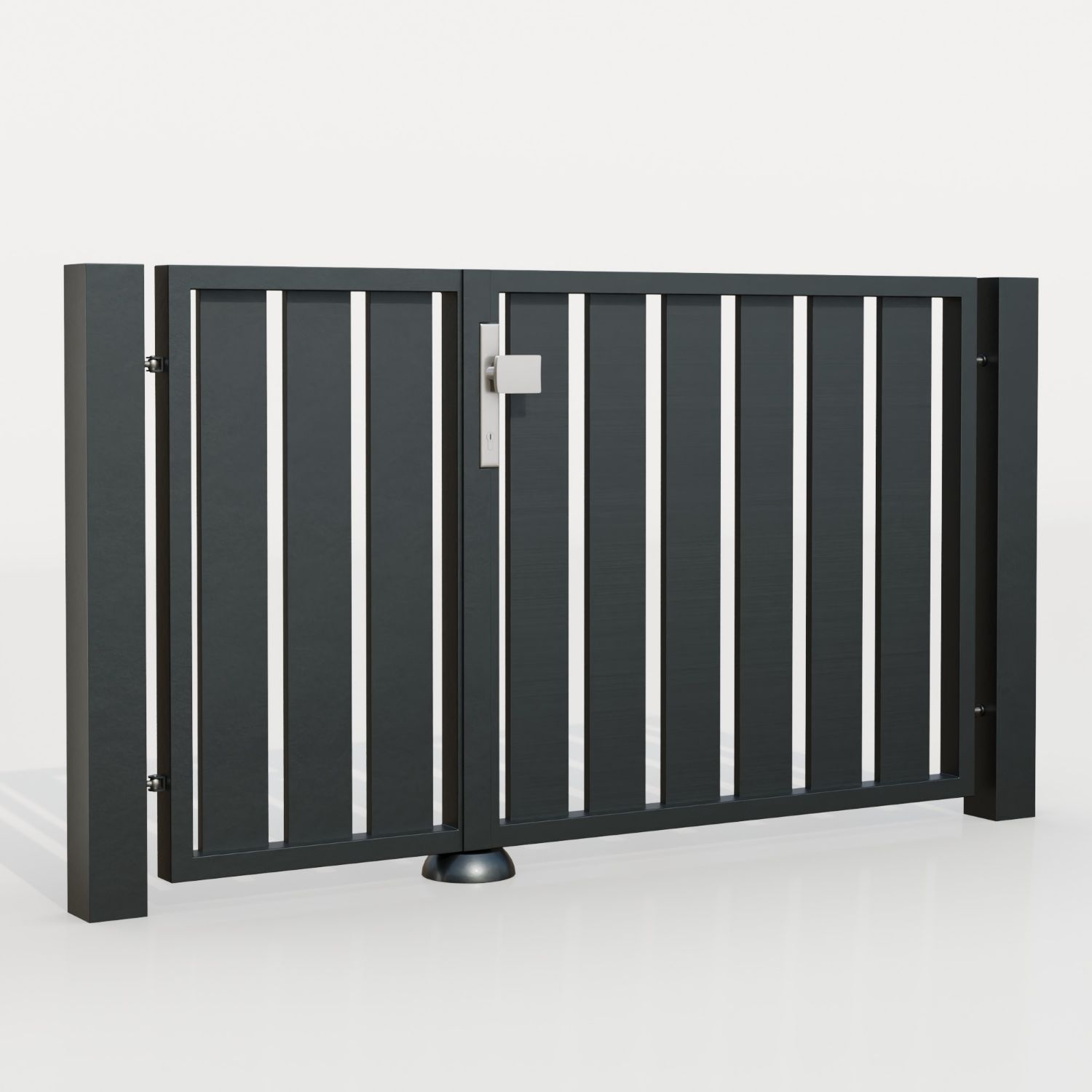 Tuindeur aluminium 2-vleugelig privacyscherm lamellen, GE