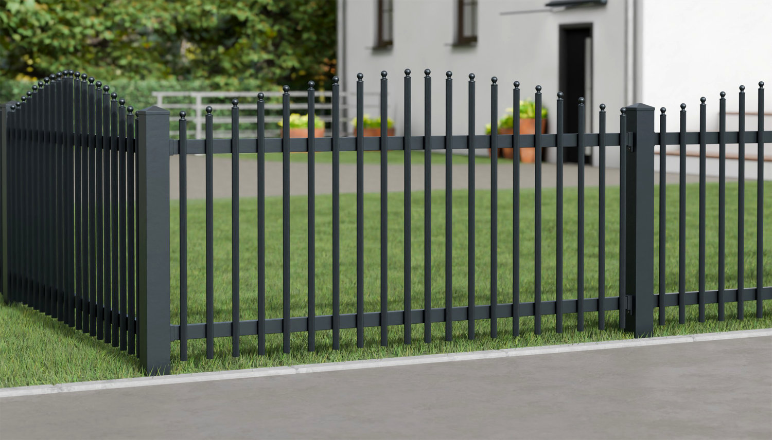 Tuinafscheiding aluminium Palisades Elegant, OB