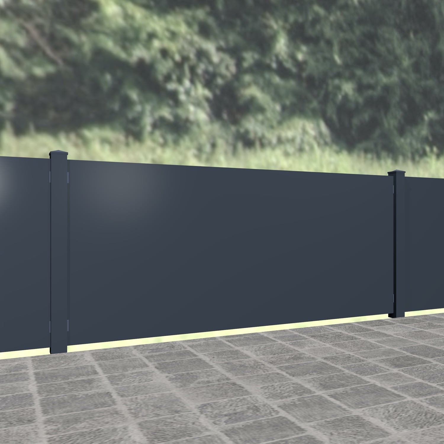 Schuttingen aluminium ondoorzichtig, GE